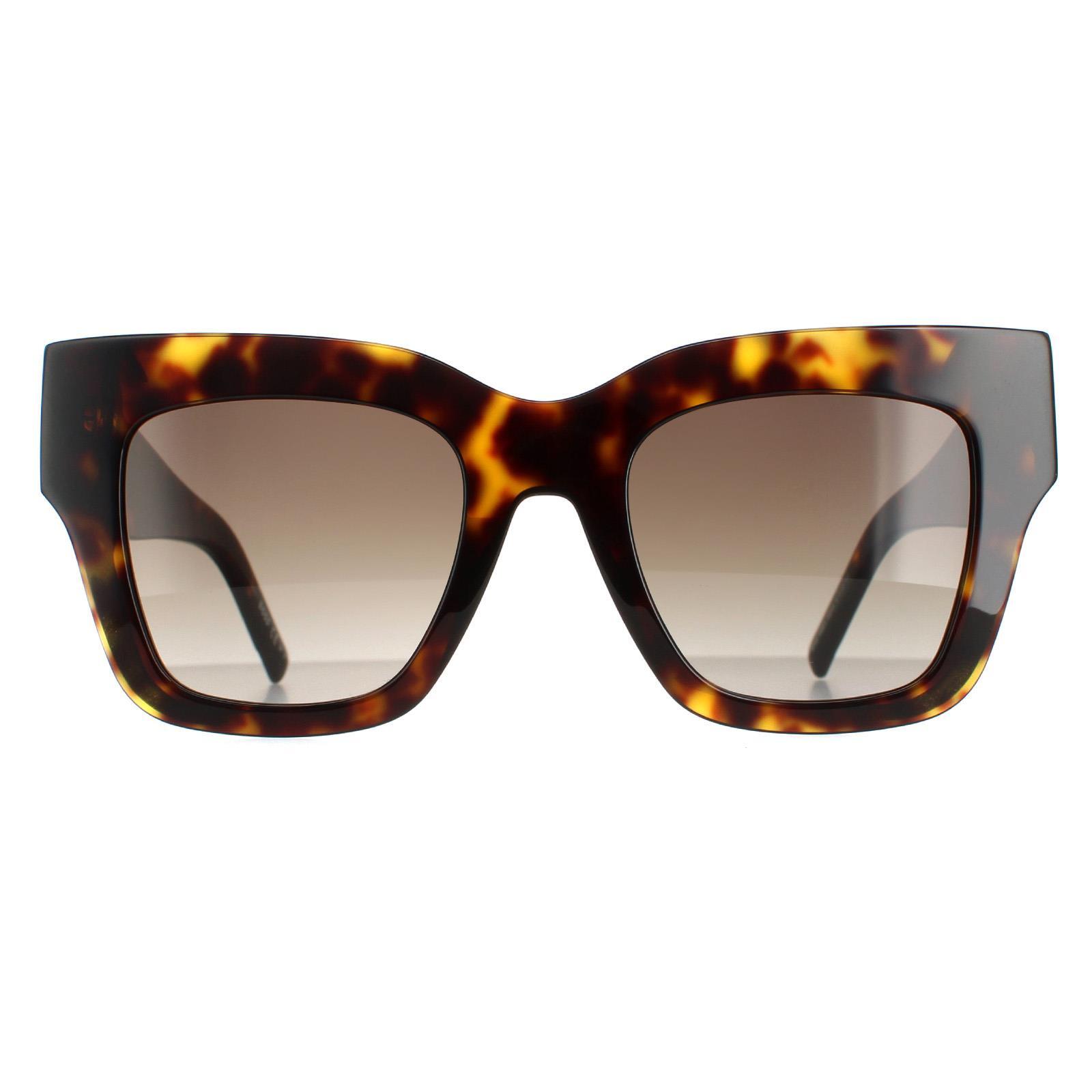 Hugo Boss Square Womens Havana Brown Gradient Sunglasses