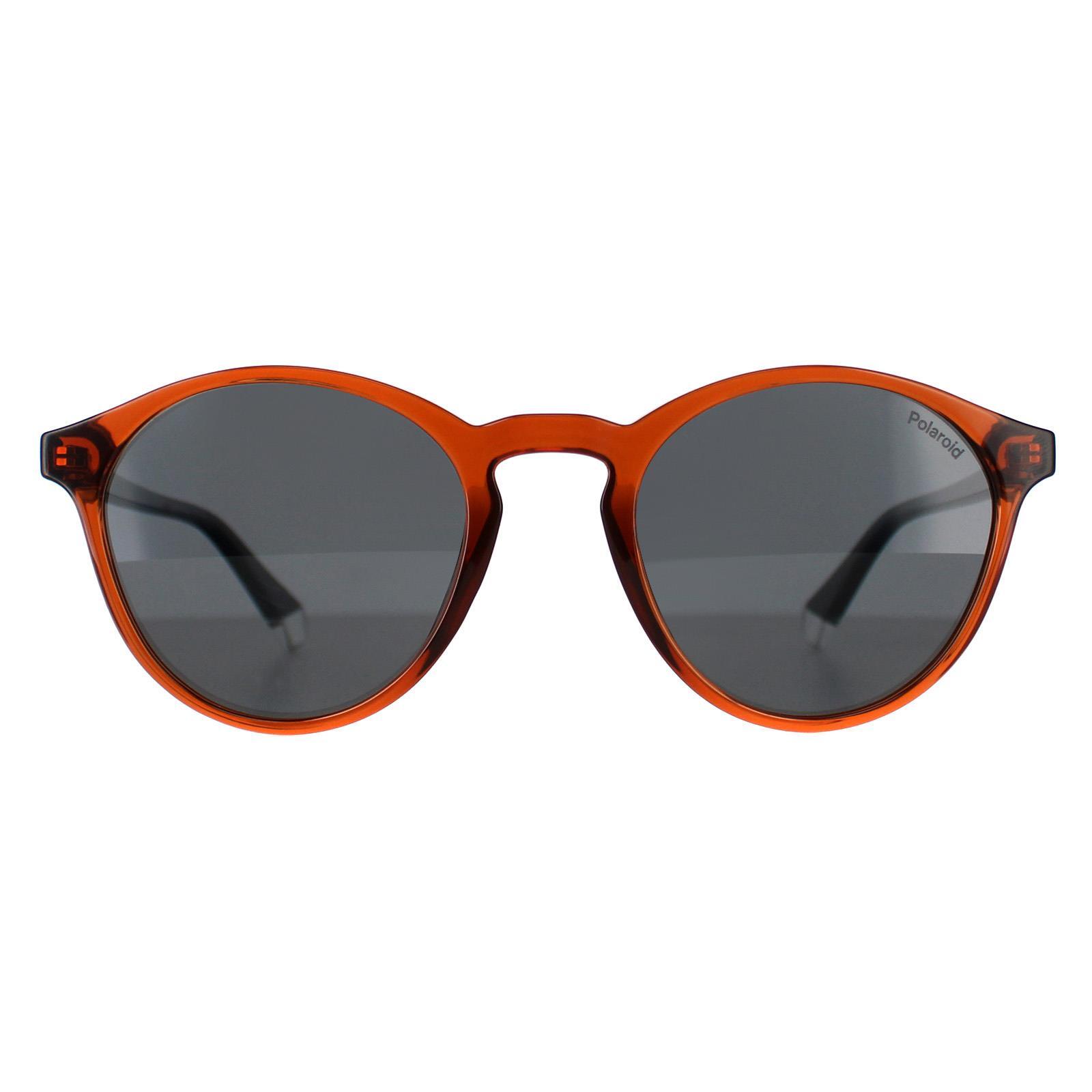 Polaroid Round Mens Brown Grey Polarized PLD 4153/S