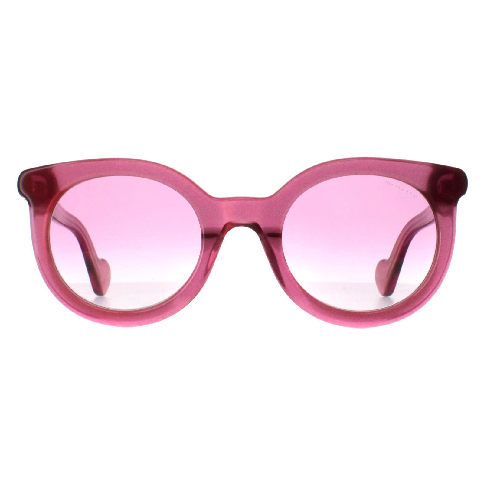 Moncler Round Womens Shiny Transparent Fuxia Pink Gradient ML0015