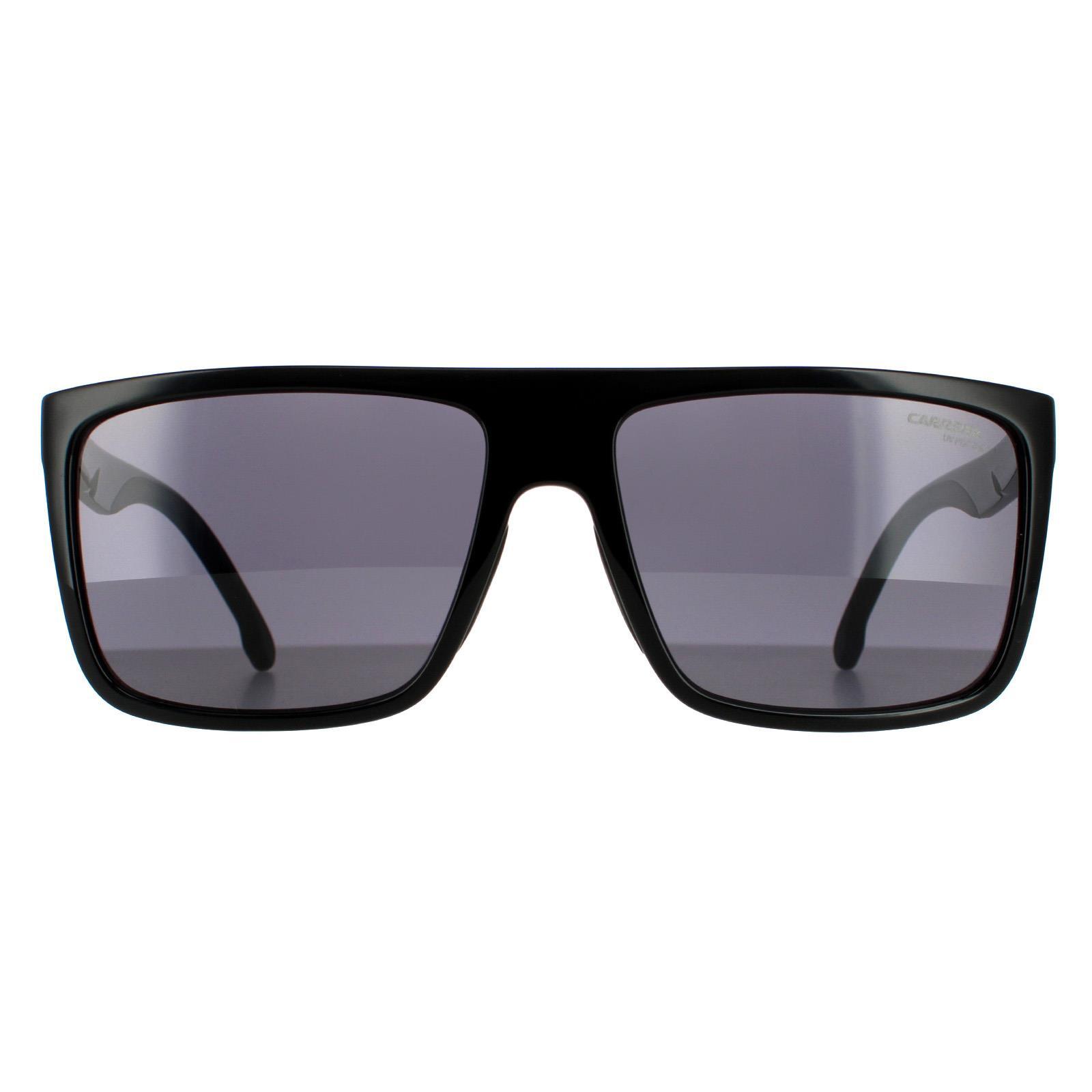 Carrera Rectangle Mens Black Grey Sunglasses
