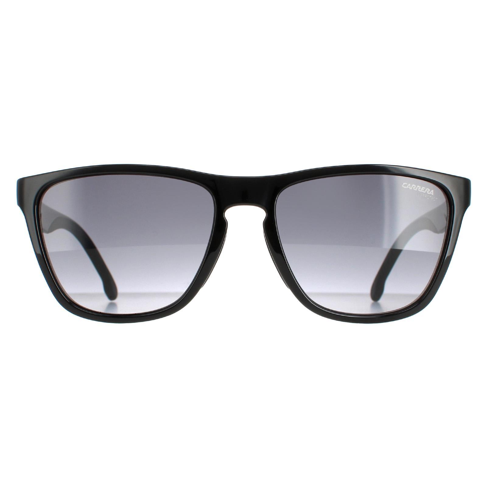 Carrera Square Unisex Black Dark Grey Gradient Sunglasses
