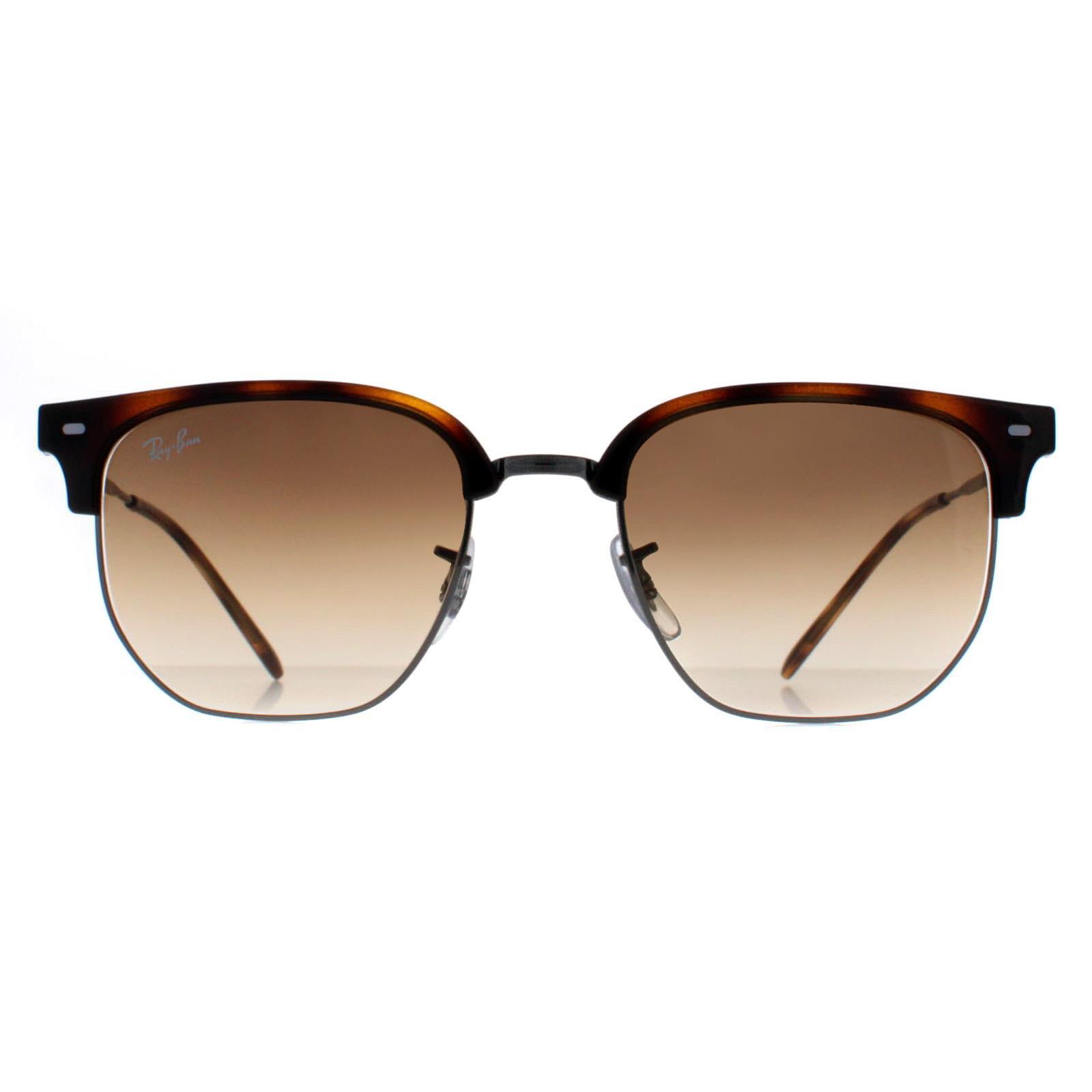 Ray-Ban Square Unisex Havana Brown Gradient RB4416 New Clubmaster
