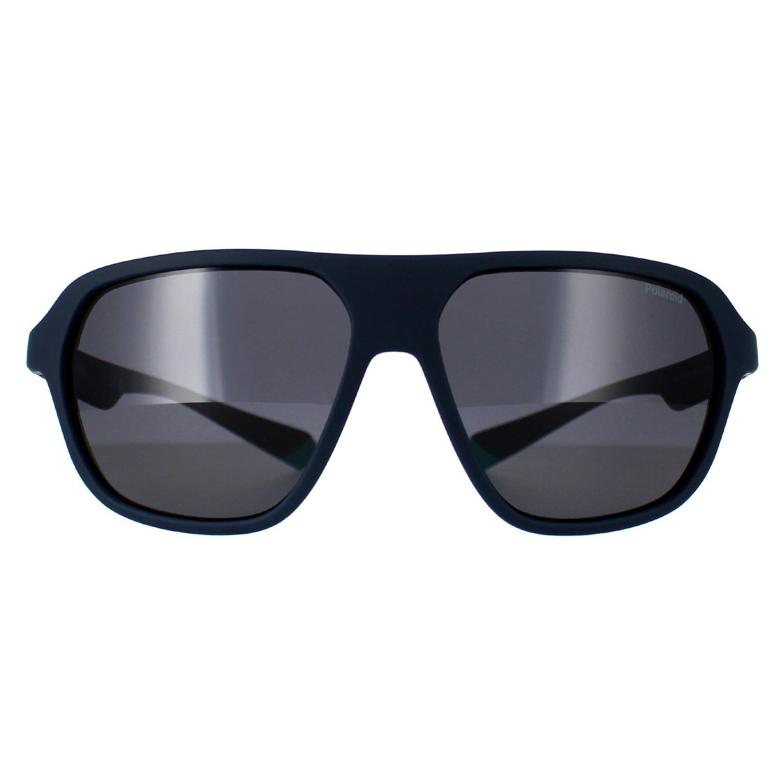 Polaroid Rectangle Unisex Matte Blue Blue Polarized PLD 2152/S