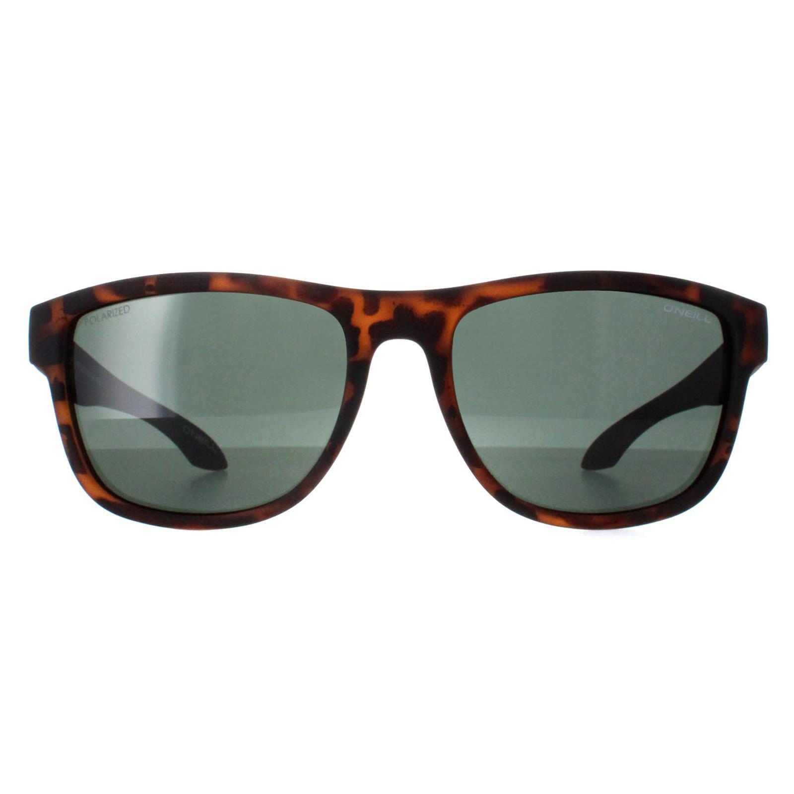 O'Neill Oval Mens Matte Tortoise Green Polarized Coast