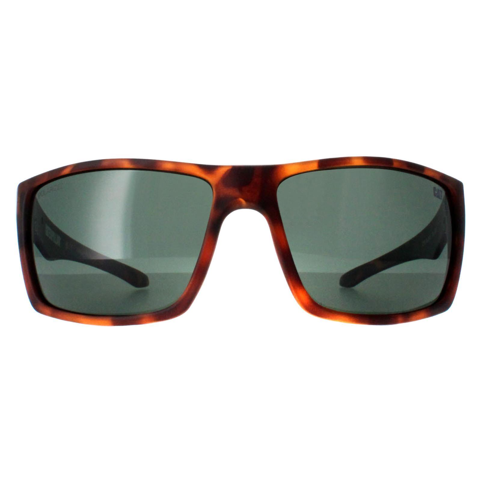 Caterpillar Wrap Mens Tortoise Green Polarized CTS-BLOCK