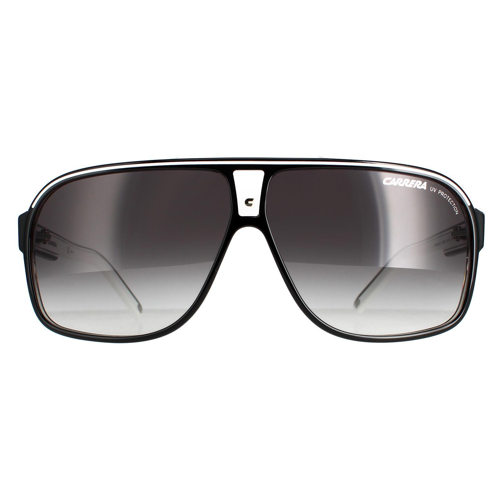 Carrera Aviator Mens Black Dark Grey Gradient Sunglasses