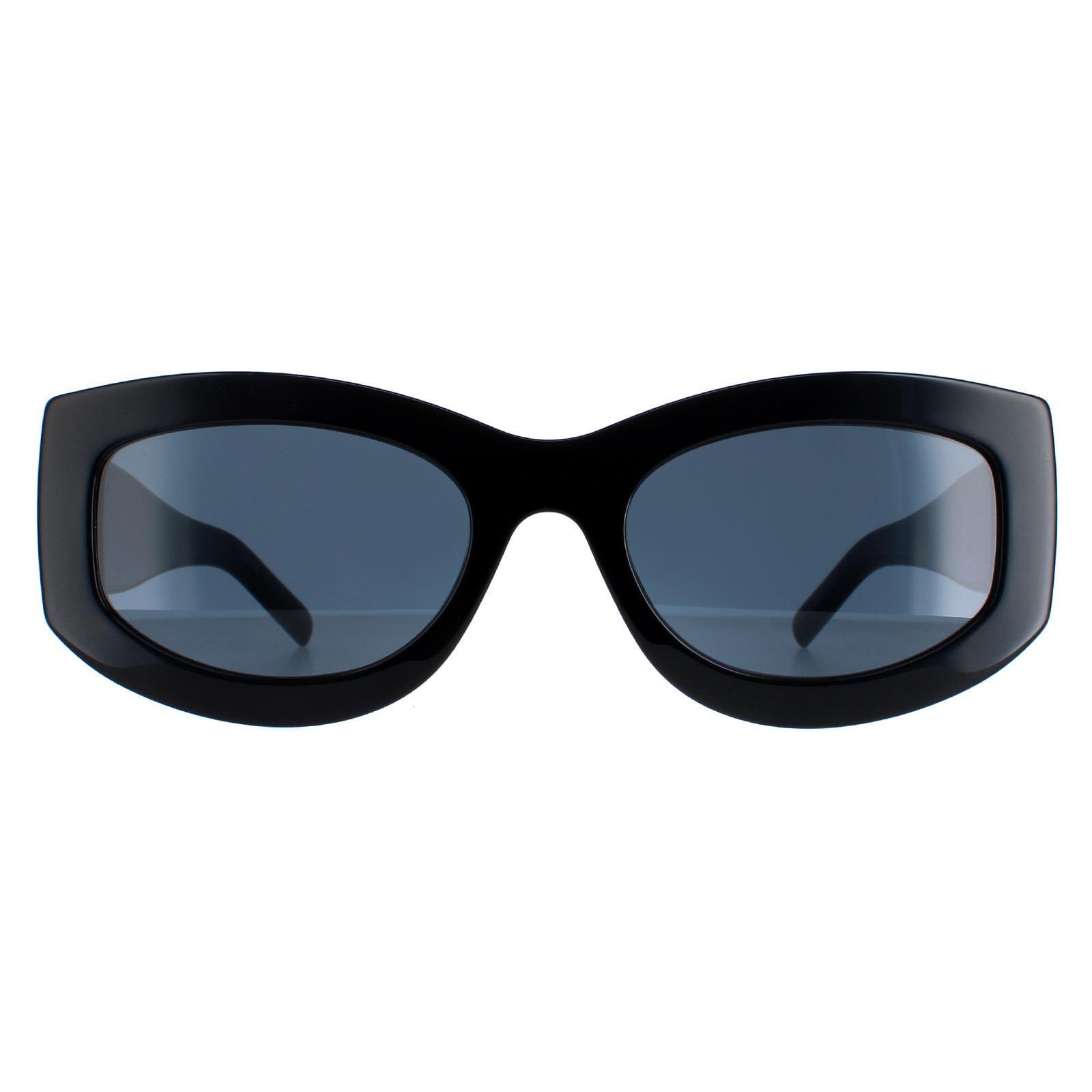 Hugo Boss Butterfly Womens Black Blue Grey Sunglasses