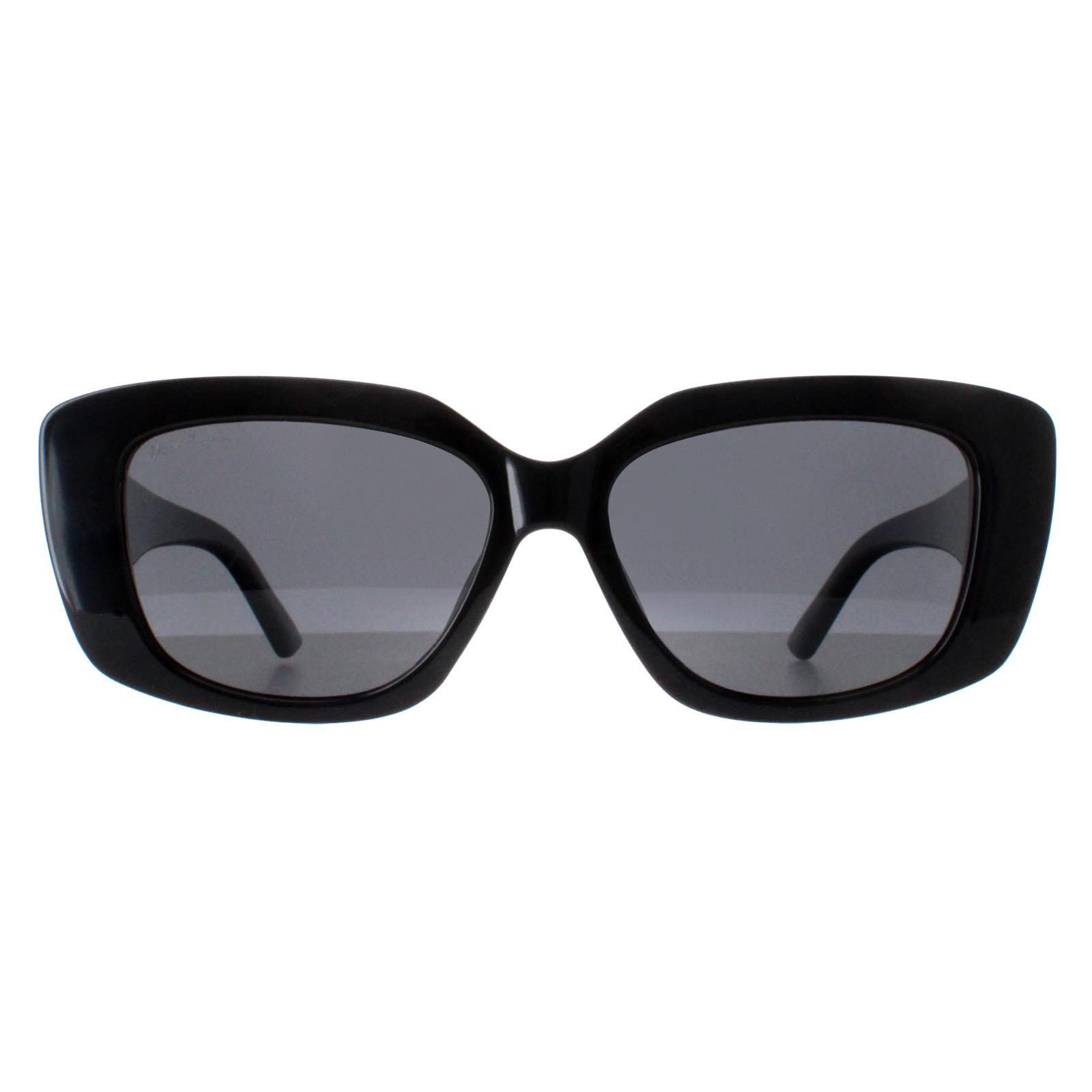 Montana Rectangle Womens Shiny Black Smoke Polarized MP56