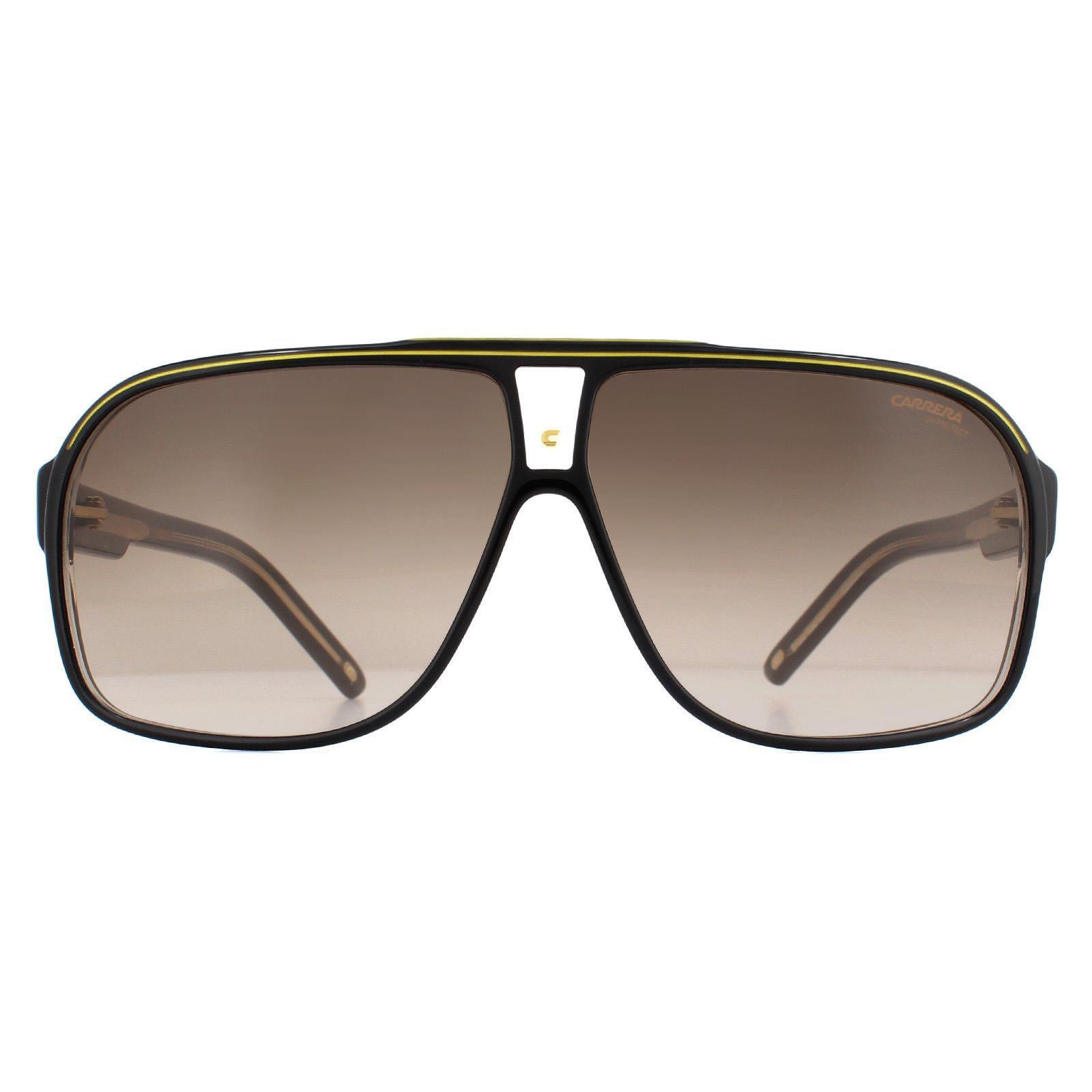 Carrera Aviator Mens Black Brown Gradient Sunglasses