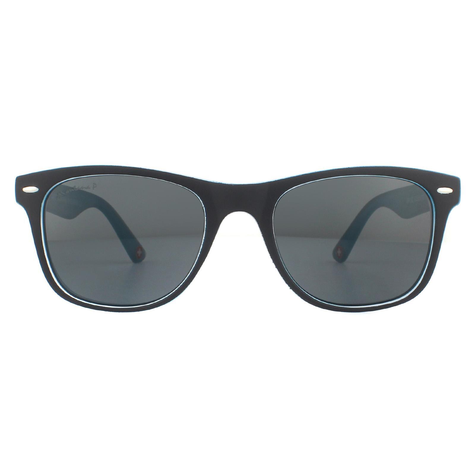 Montana Rectangle Unisex Matte Blue Light Blue Smoke Polarized Sunglasses