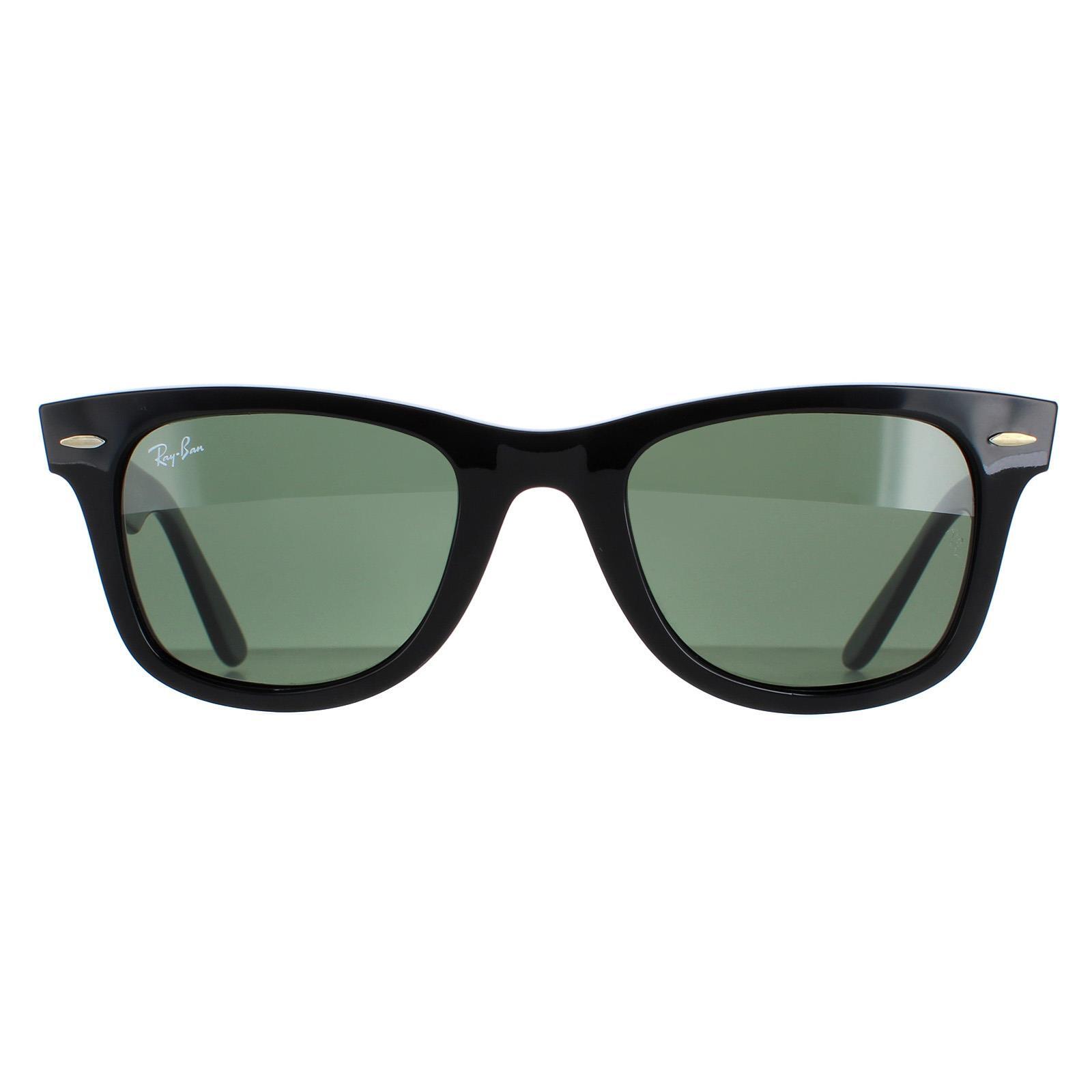 Ray-Ban Rectangle Unisex Black Green Sunglasses