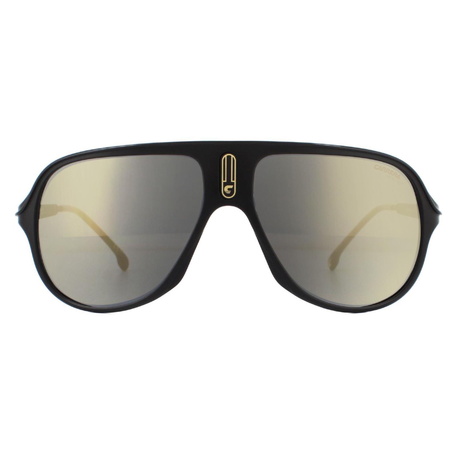 Carrera Aviator Unisex Matte Black Grey Bronze Mirror Sunglasses