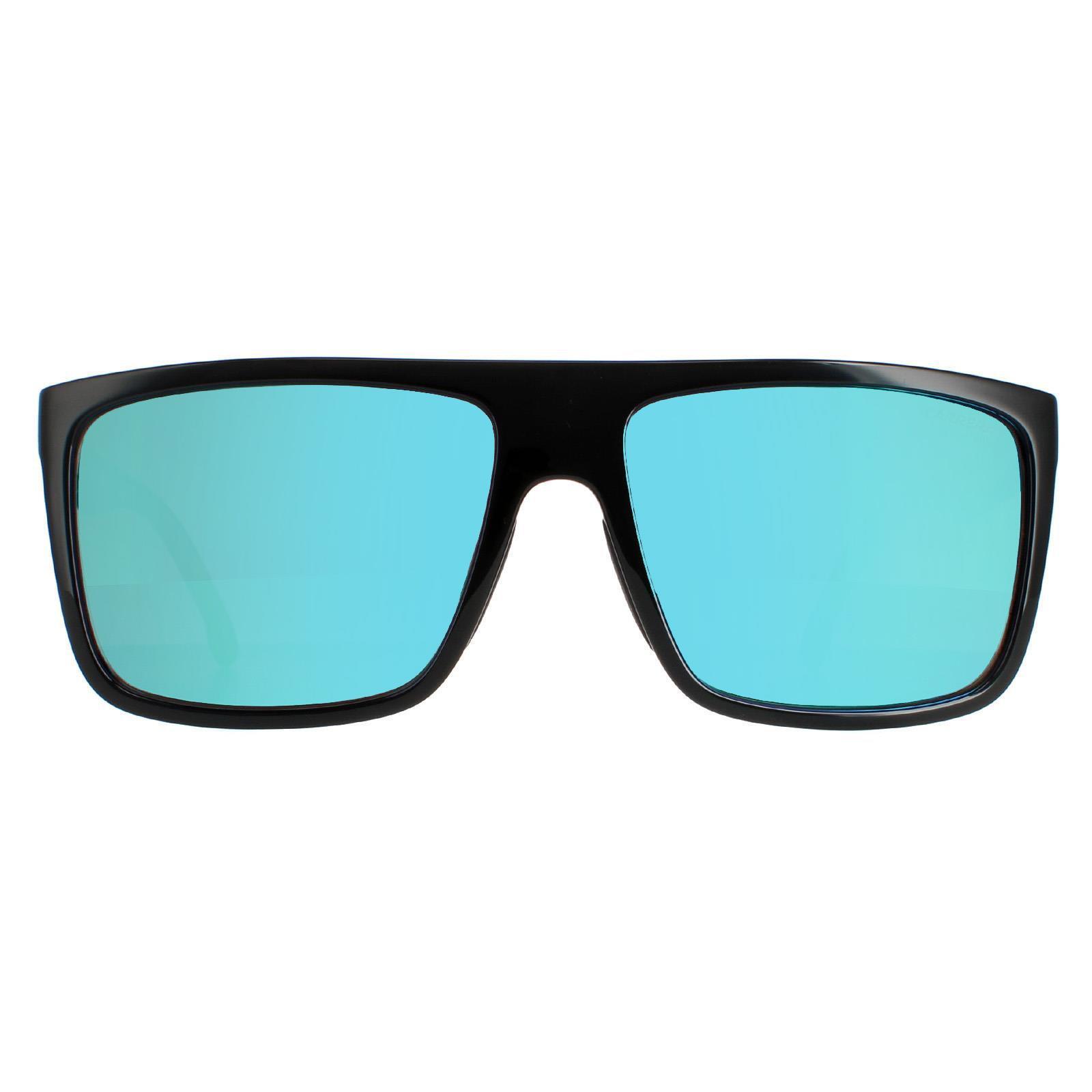 Carrera Square Mens Black Green Green Multilayer Mirror Sunglasses