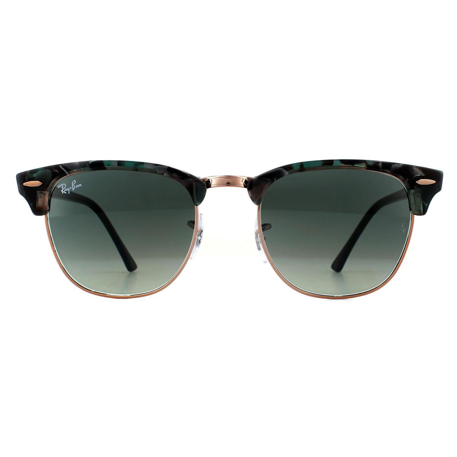 Ray-Ban Round Unisex Spotted Grey Green Dark Grey Gradient Sunglasses