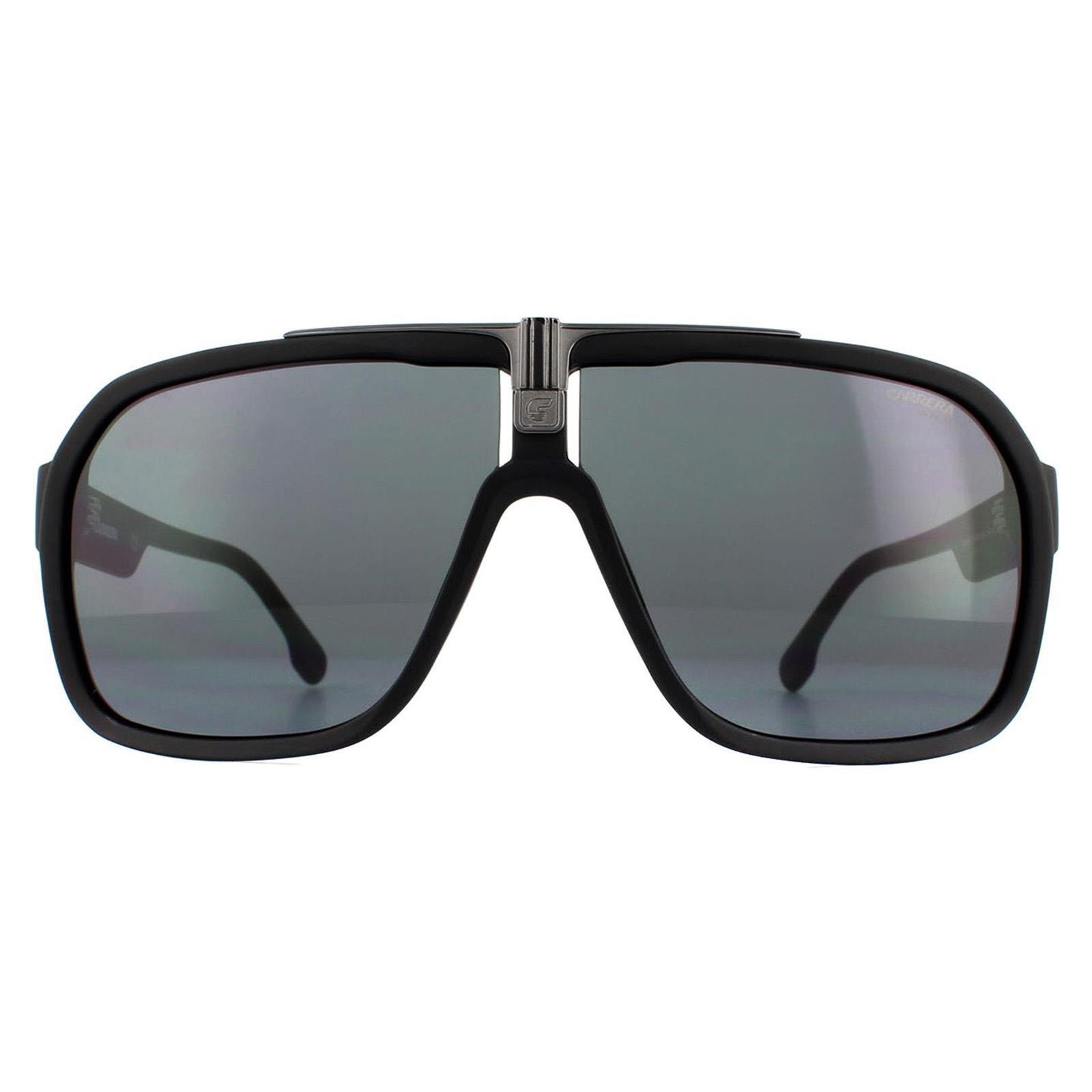 Carrera Aviator Mens Matte Black Grey Sunglasses
