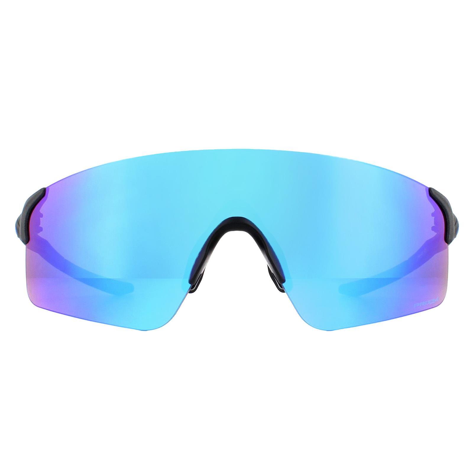 Oakley Wrap Mens Steel Prizm Sapphire Sunglasses