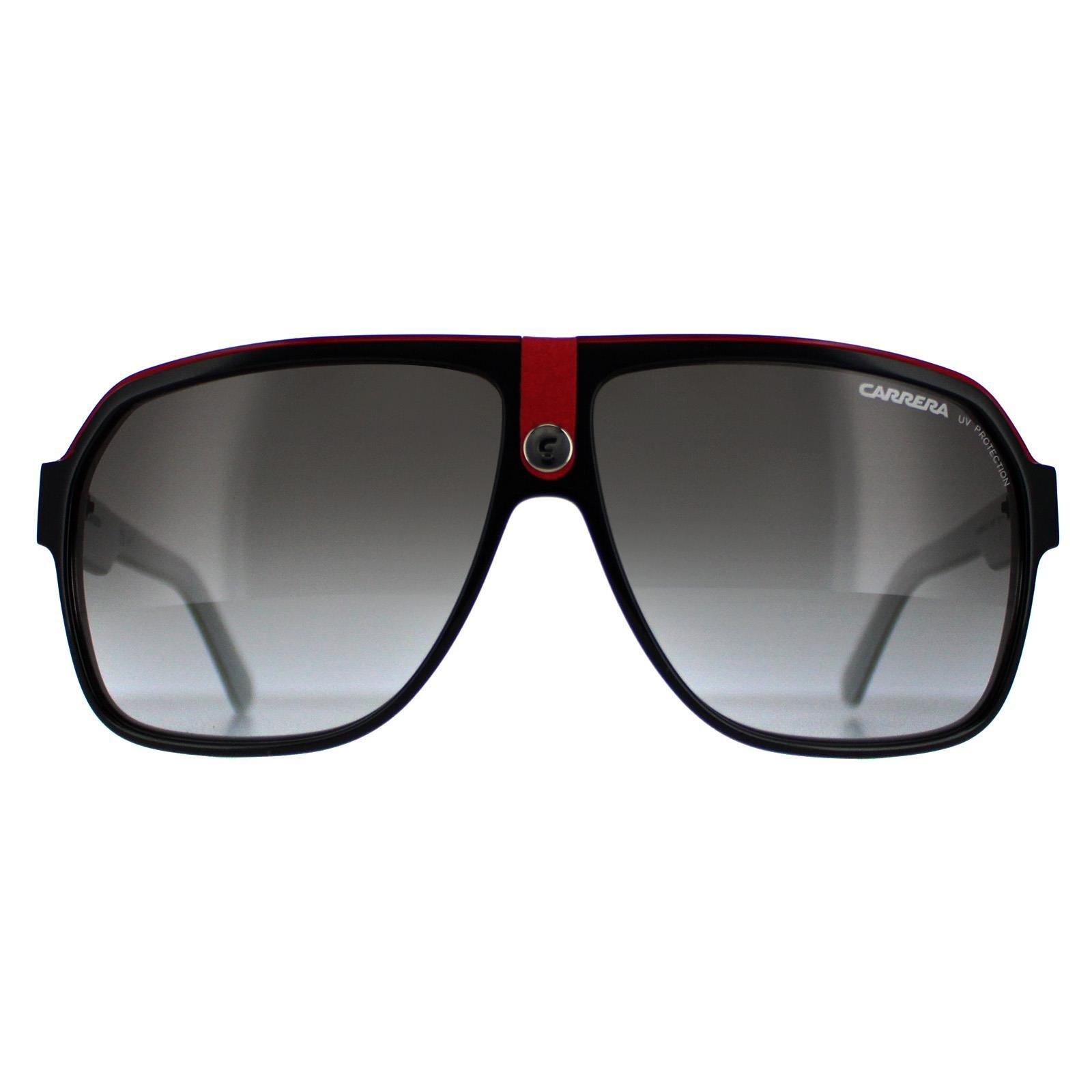 Carrera Aviator Mens Black White Black Gradient Sunglasses