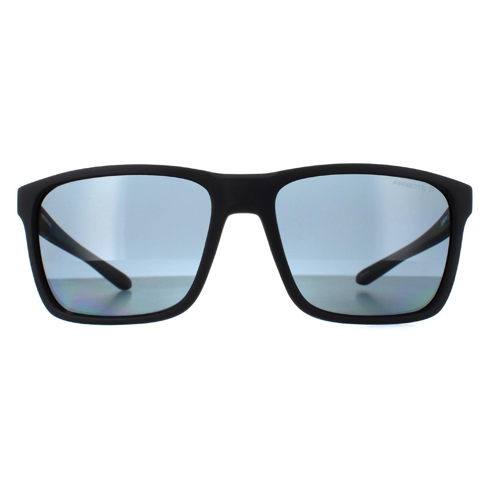 Arnette Square Mens Matte Black Grey Polarized AN4323 Sokatra