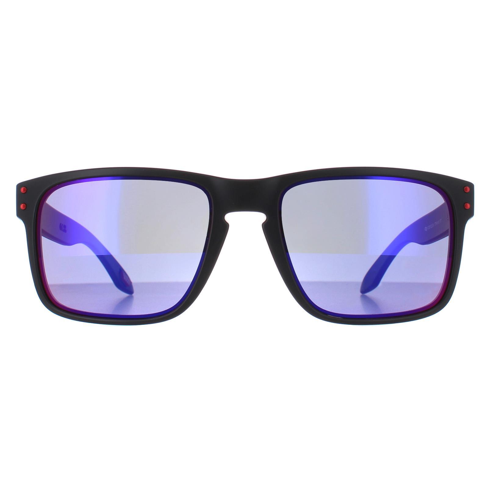 Oakley Rectangle Mens Matt Black Positive Red Iridium Sunglasses