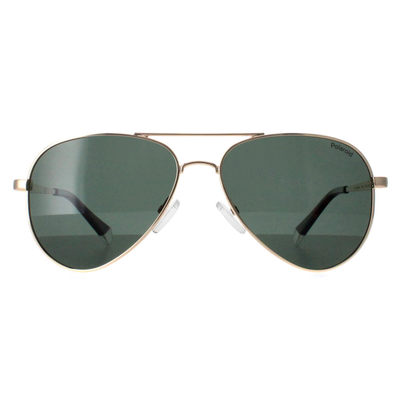 Polaroid Aviator Mens Gold Green Green Polarized PLD 6012/N/NEW