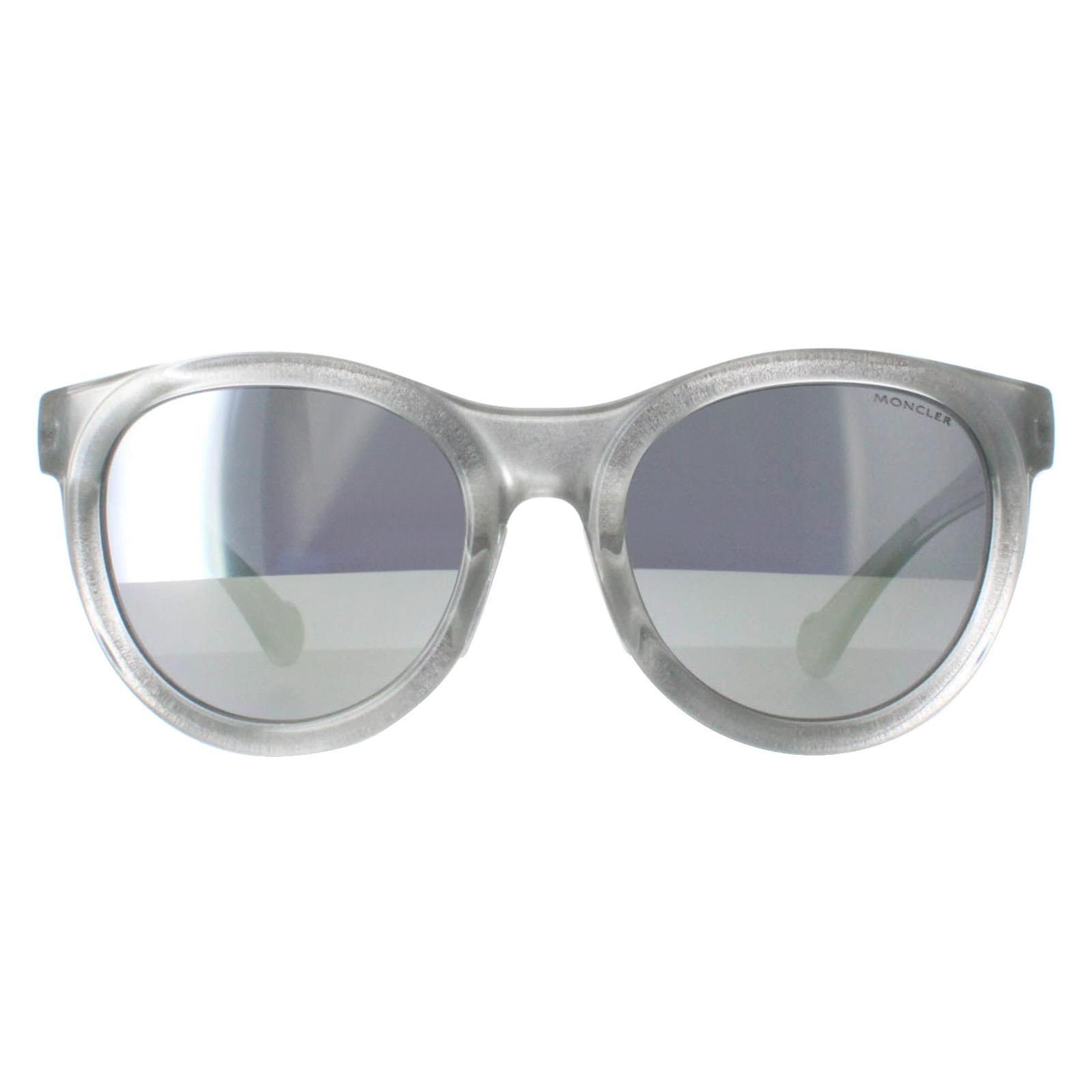 Moncler Round Unisex Grey Transparent Grey Mirror ML0087