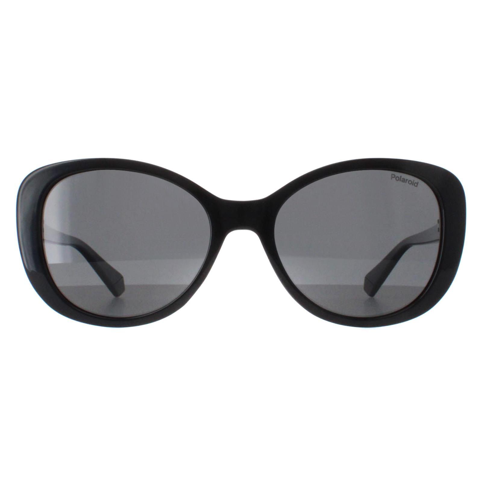 Polaroid Butterfly Womens Black Grey Polarized PLD 4154/S/X