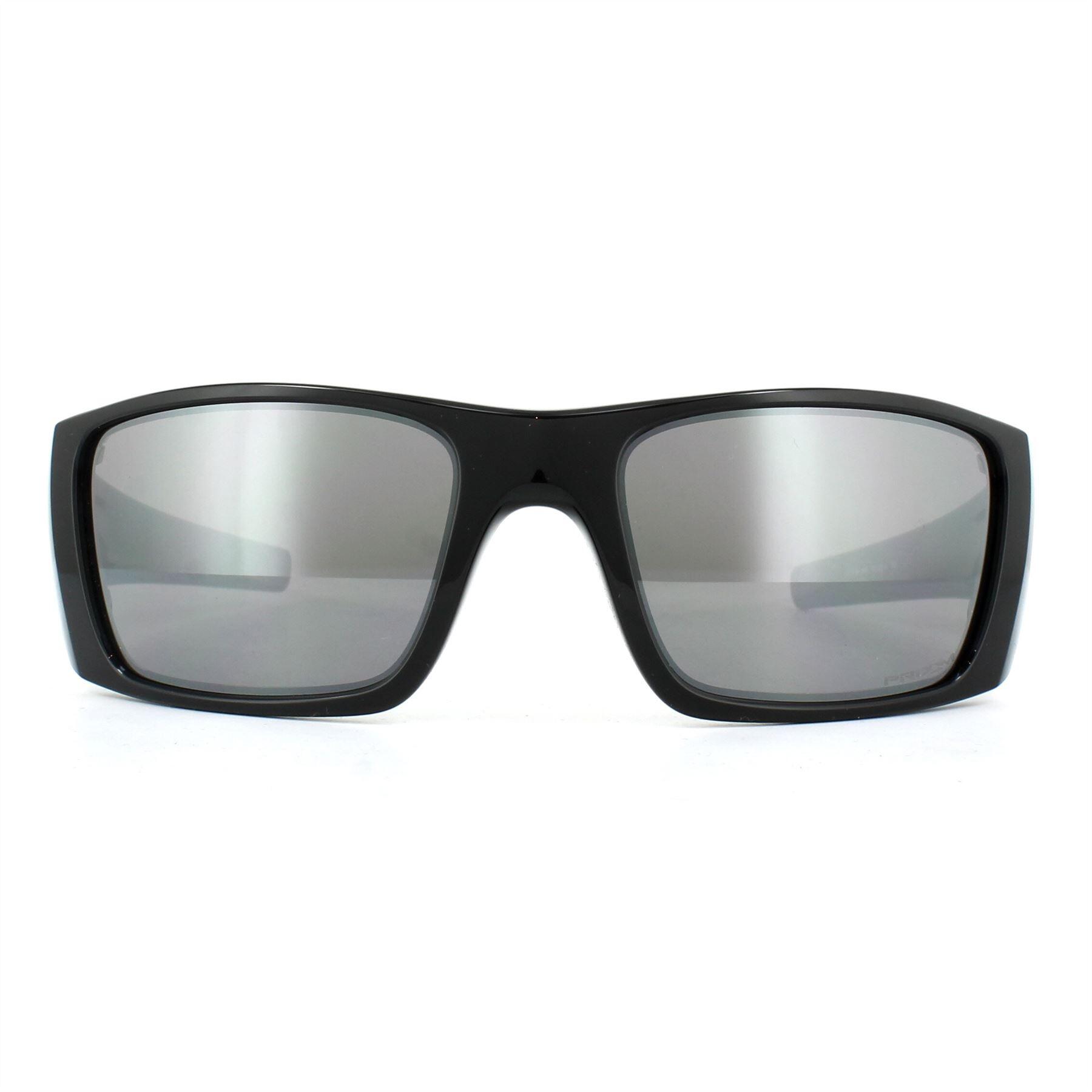 Oakley Wrap Mens Polished Black Prizm Black Sunglasses