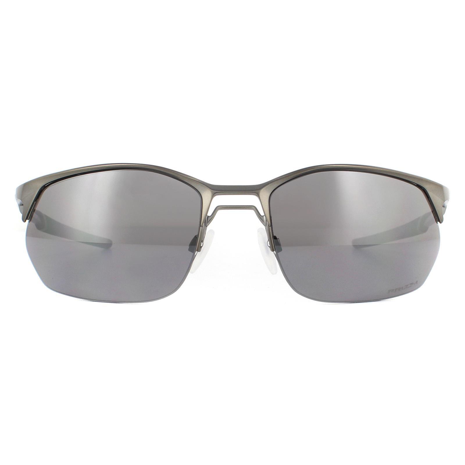 Oakley Rectangle Mens Matte Gunmetal Prizm Black Sunglasses