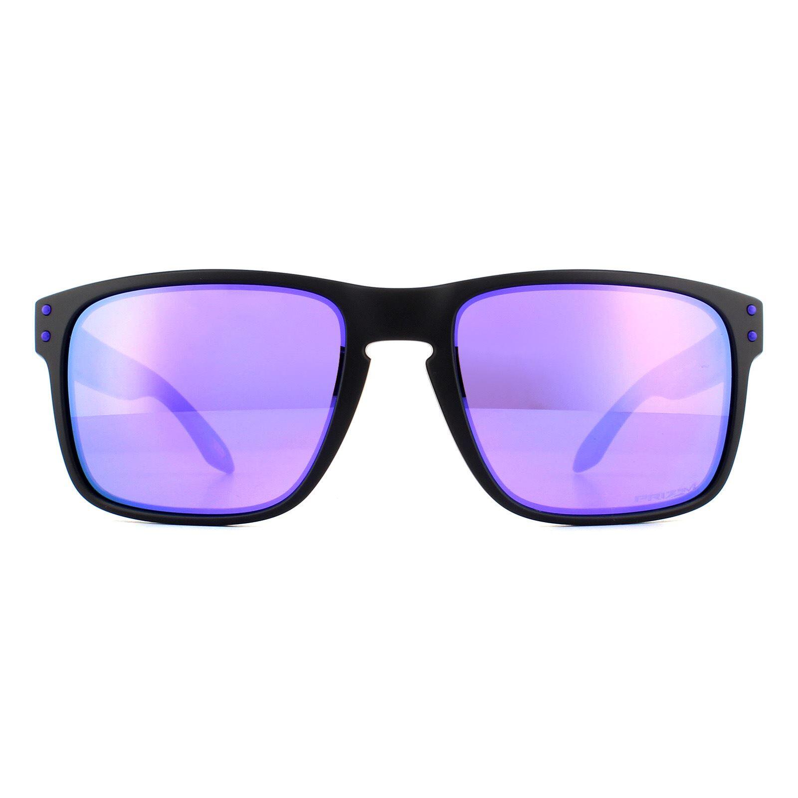 Oakley Rectangle Mens Matte Black Prizm Violet Sunglasses