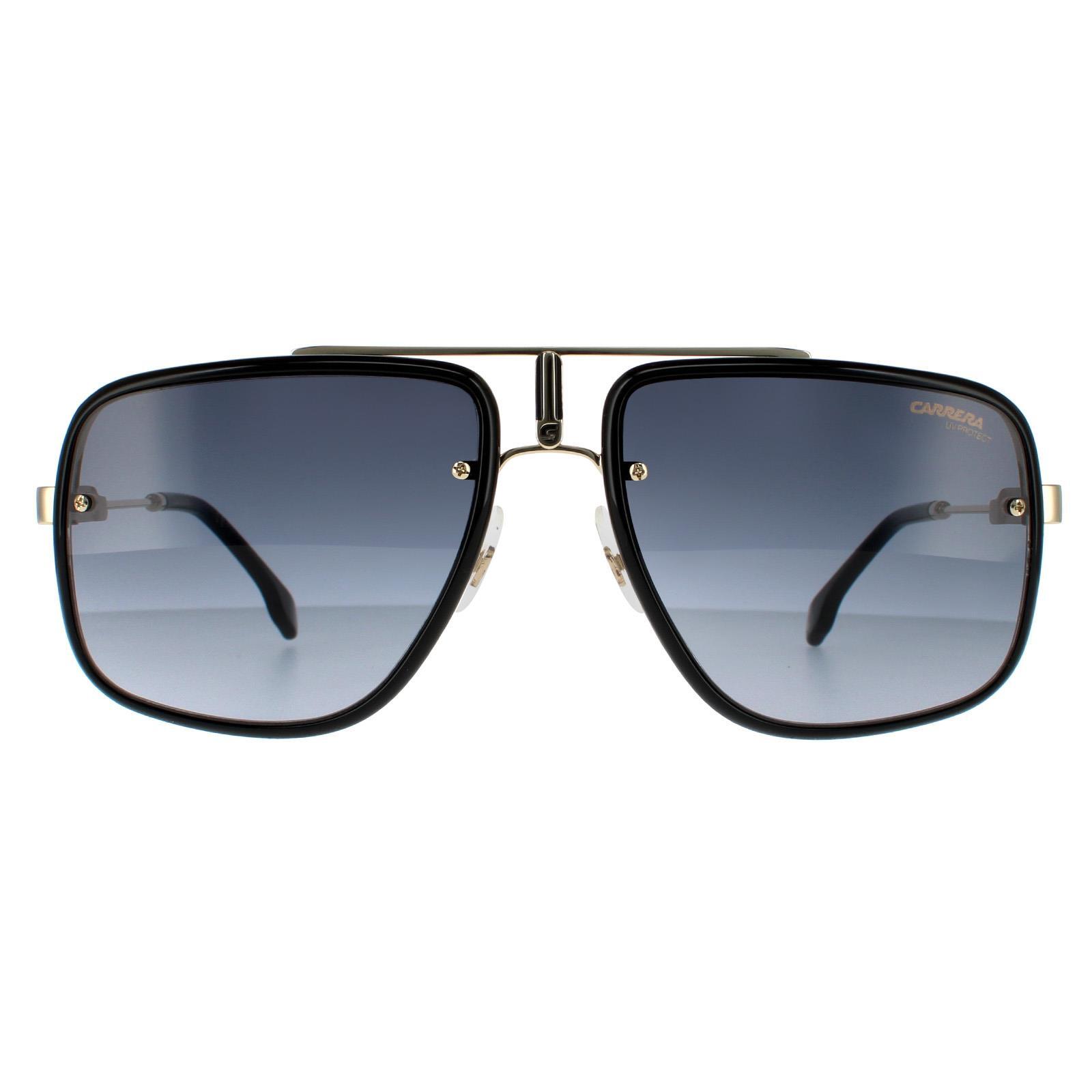 Carrera Aviator Mens Gold Black Grey Gradient Sunglasses