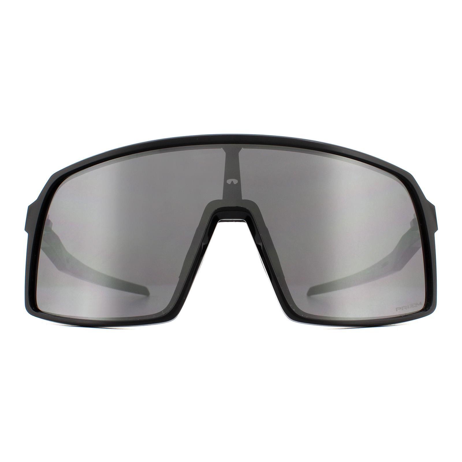 Oakley Rectangle Mens Polished Black Prizm Black Sunglasses