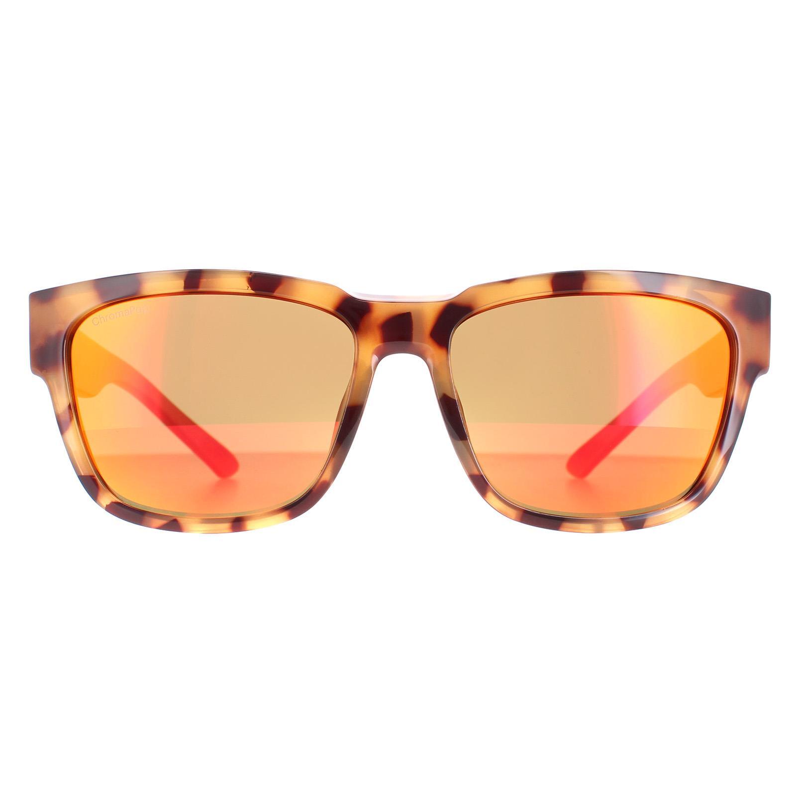 Smith Rectangle Mens Havana Red Red Polarised Sunglasses