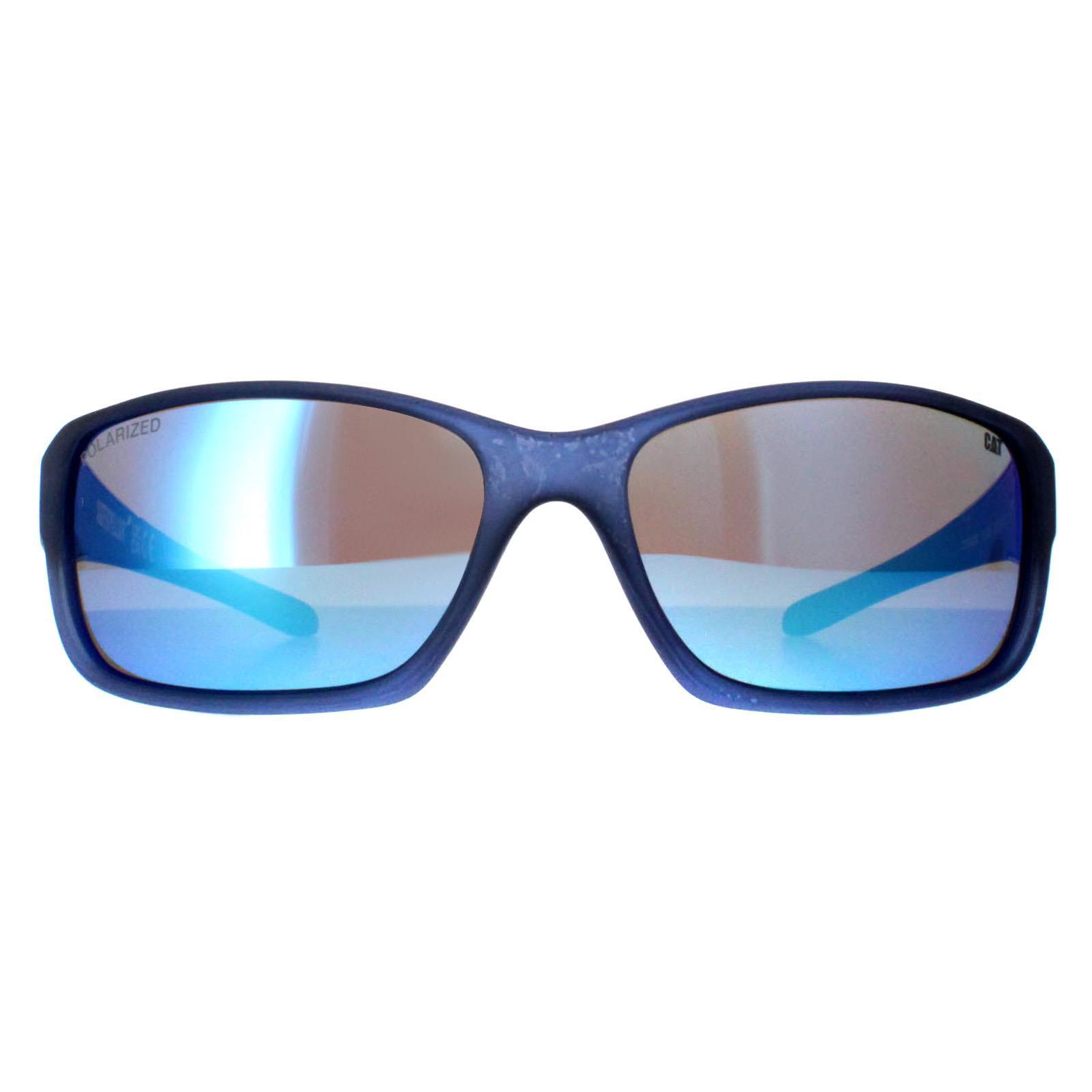 Caterpillar Wrap Mens Matte Blue Blue Polarized CTS-SENSOR