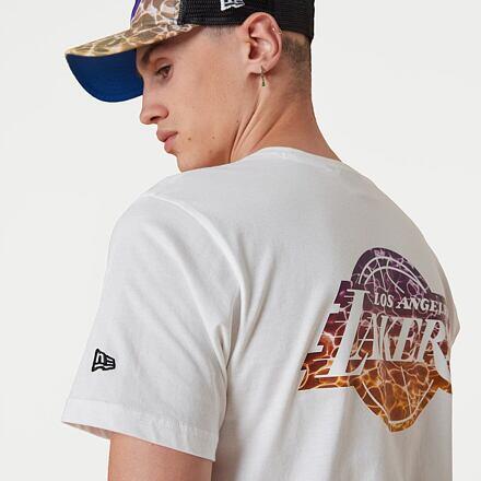 T-Shirt NEW ERA NBA Back Body Wtr Print T-Shirt LOSLAK WHITRP 3/3