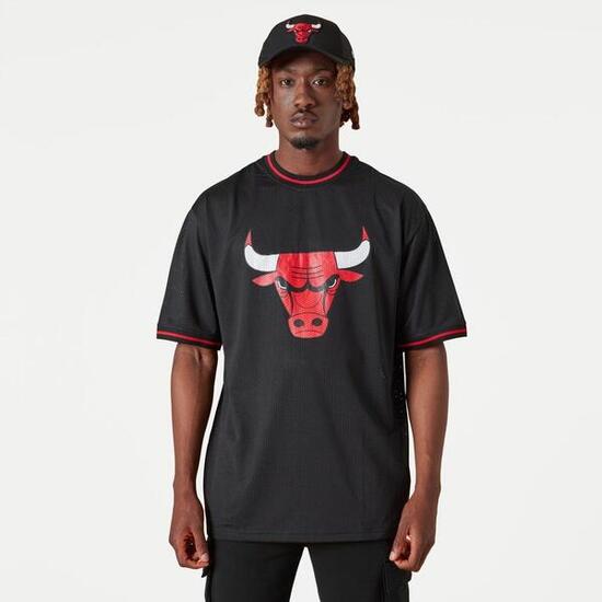 T-Shirt NEW ERA NBA Mesh Teamlogo übergroßes T-Shirt CHIBUL BLK