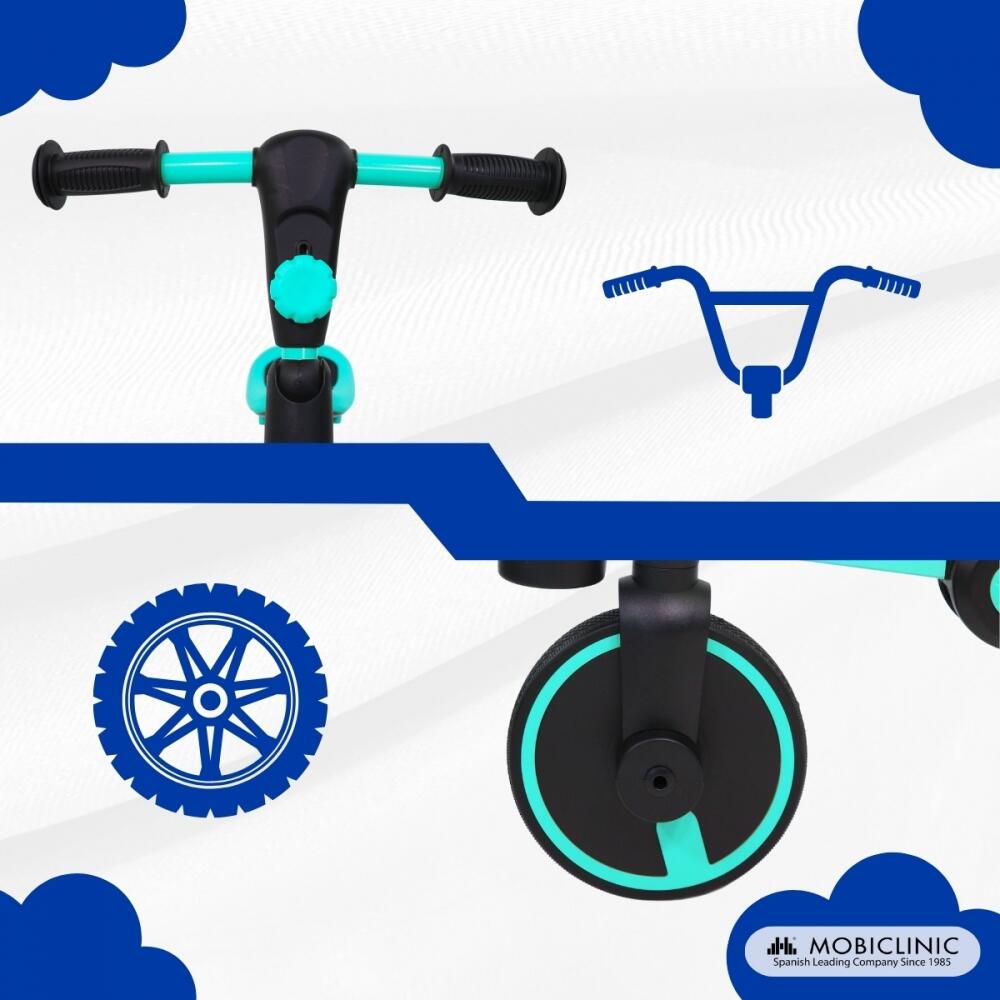 Triciclo 5 em 1 Guiador Evolutivo Assento ajustável Azul 5/7