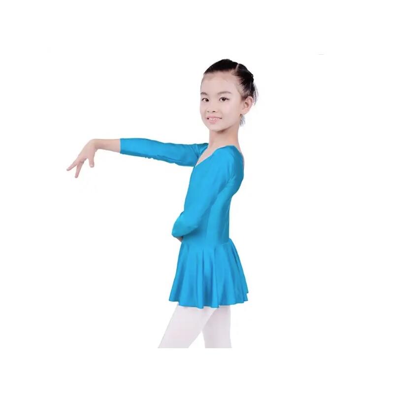 L'ESTEL SKATES - VESTIDO DE PATINAJE CON FALDA Y MANGA LARGA MODELO BÁSICO AZUL 1/4