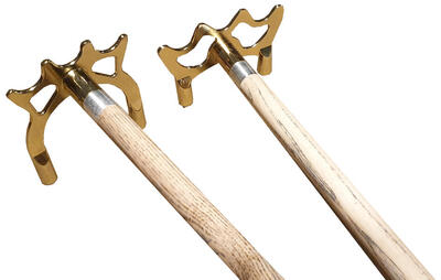 2 Brückenqueues Messing Flach + Hoch im Set - inkl. Queue