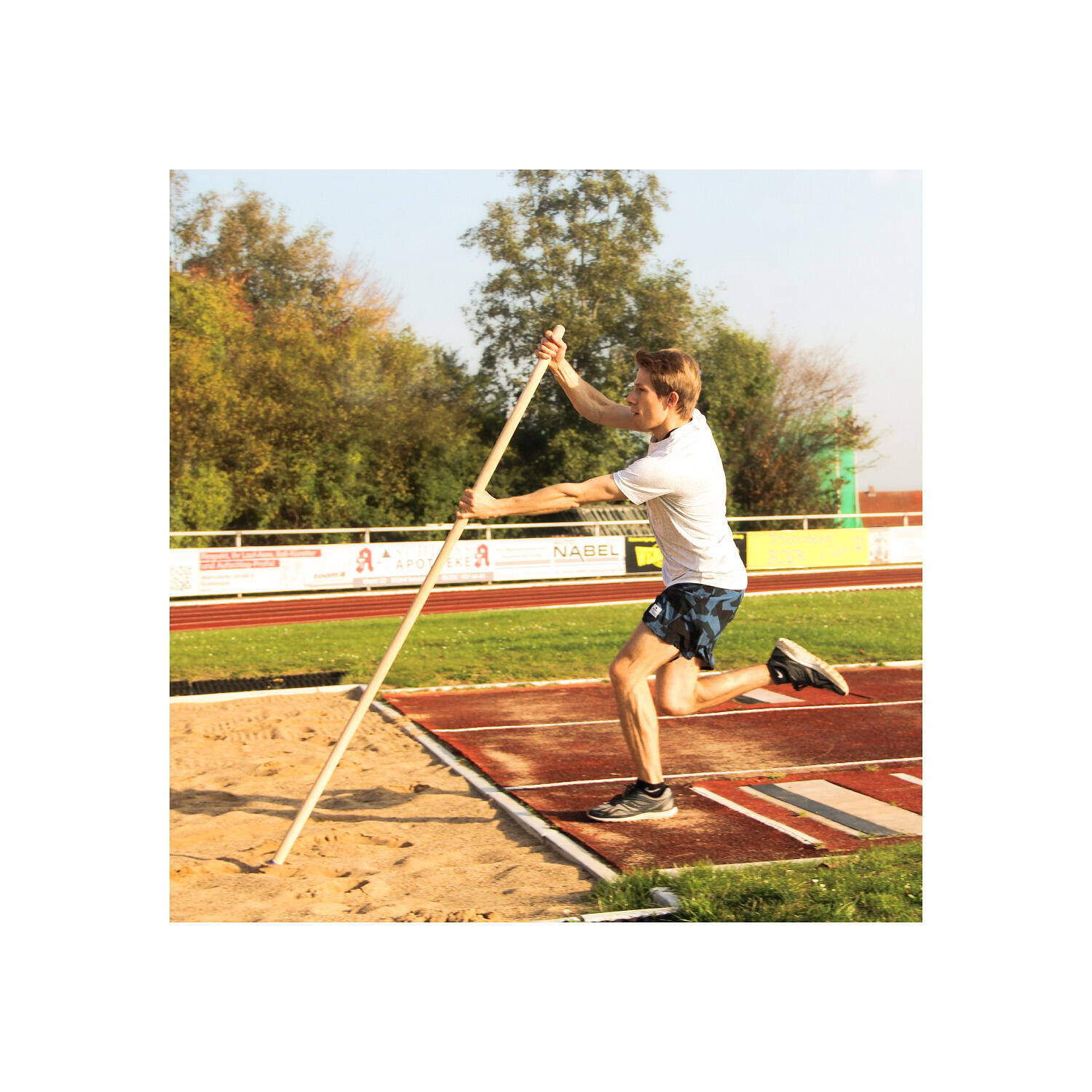 Stabhochsprungstab Holz 200 cm Leichtathletik Unisex 5/6