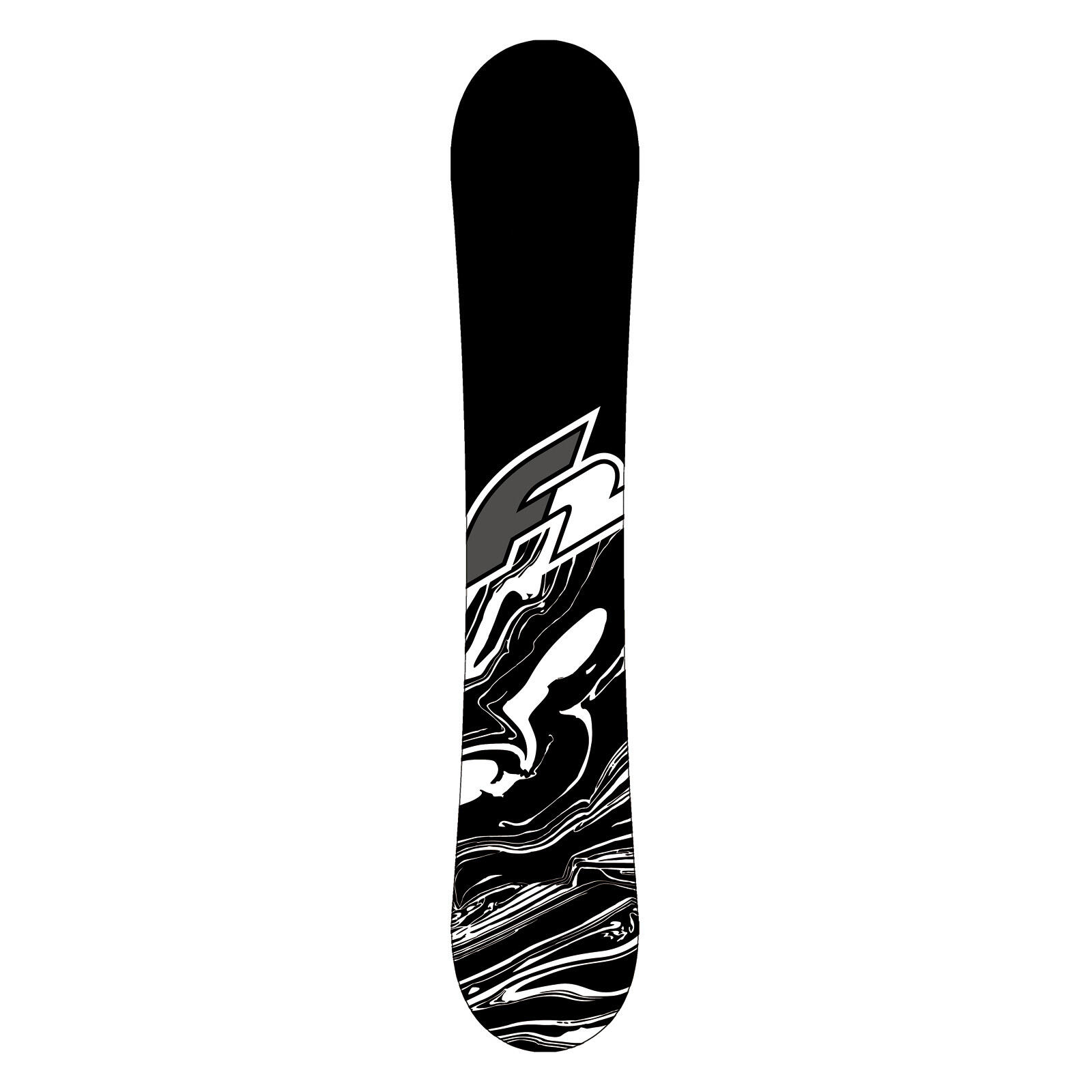 F2 Herren Snowboard Black Deck Freestyle 147 cm Schwarz 2024/25 2/3