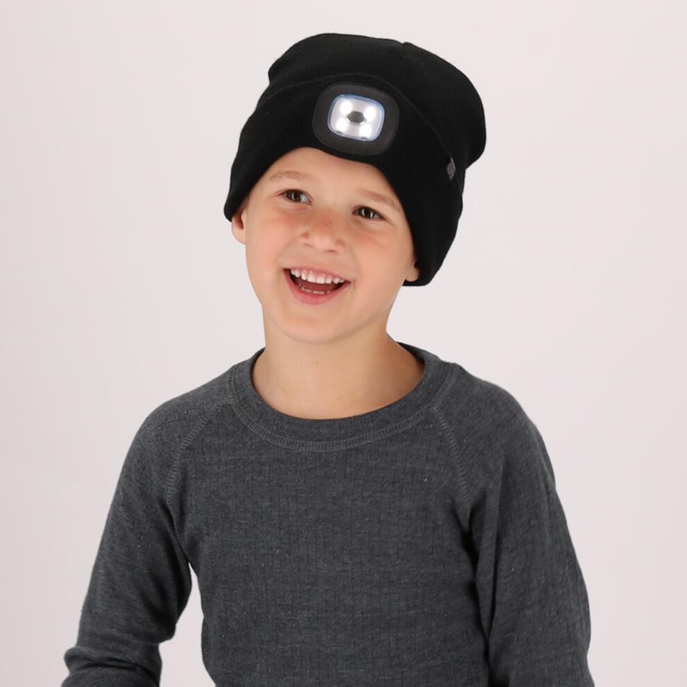 Bonnet thermique + lumière LED enfants - Noir - 2-Pieces 2/5