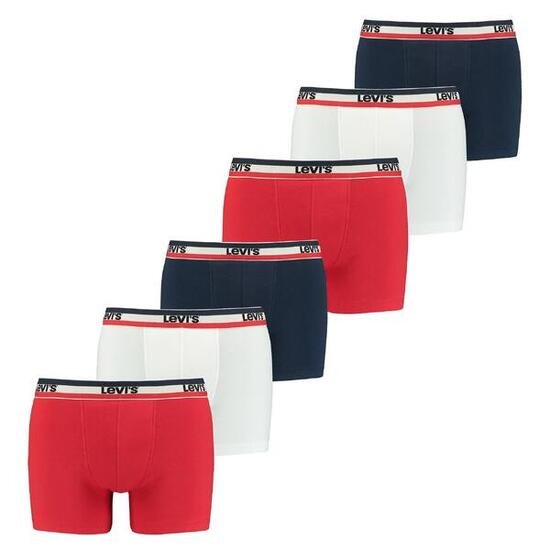Boxershort Herren 6er Pack Stretch-MEN SPRTSWR LOGO BOXER BRIEF 3P