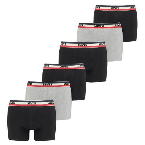 Boxershort Herren 6er Pack Stretch-MEN SPRTSWR LOGO BOXER BRIEF 3P