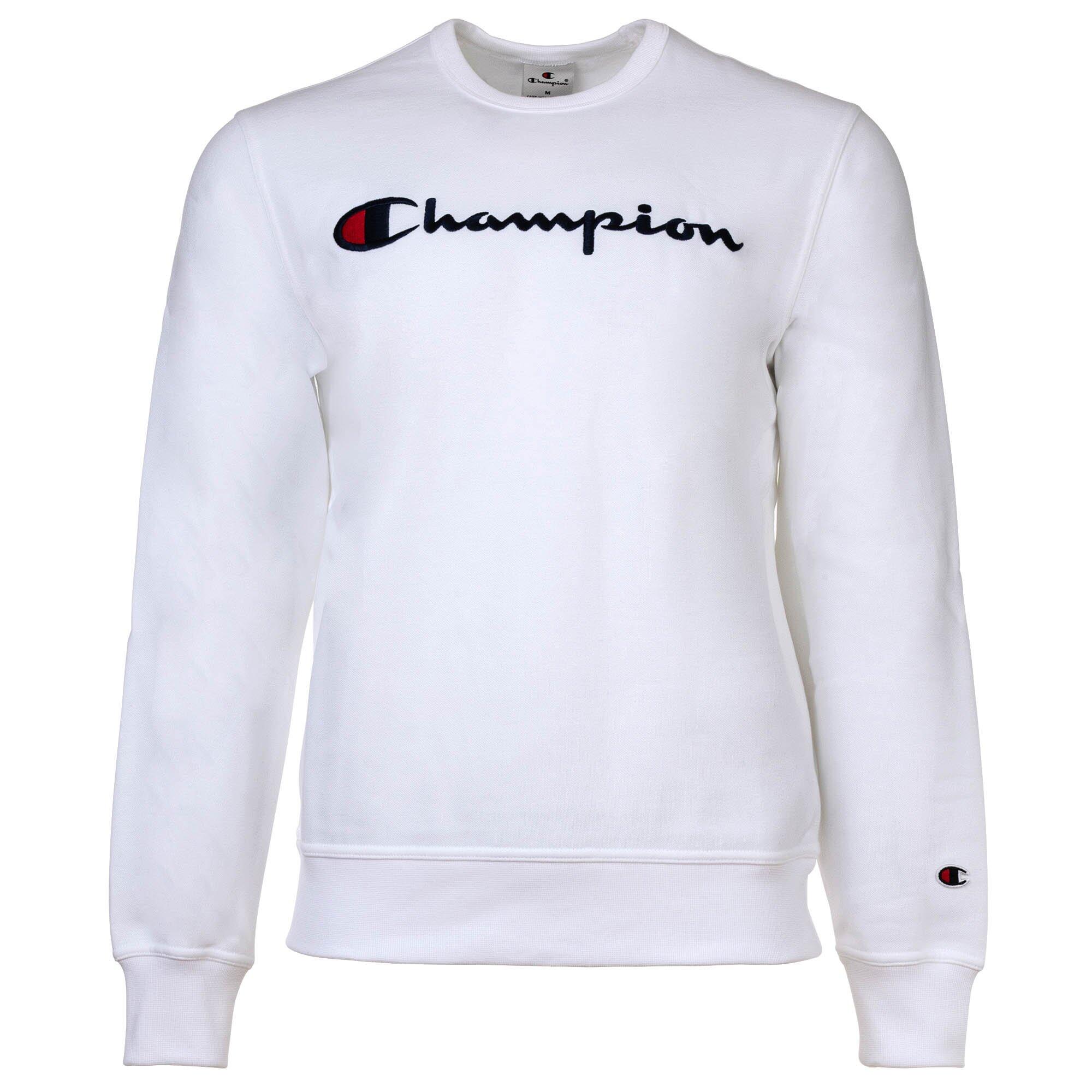 Champion - Sweat-shirt Hommes Coupe Ample-crewnneck Sweatshirt - Sweat-shirt - Blanc - Decathlon