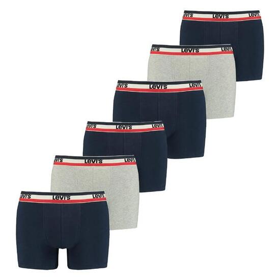 Boxershort Herren 6er Pack Stretch-MEN SPRTSWR LOGO BOXER BRIEF 3P