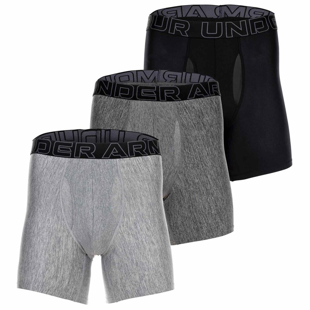 Boxer shorts Men Pack of 3 Figure hugging-UA PERFORMANCE TECH - SOLID 6 IN 3PK