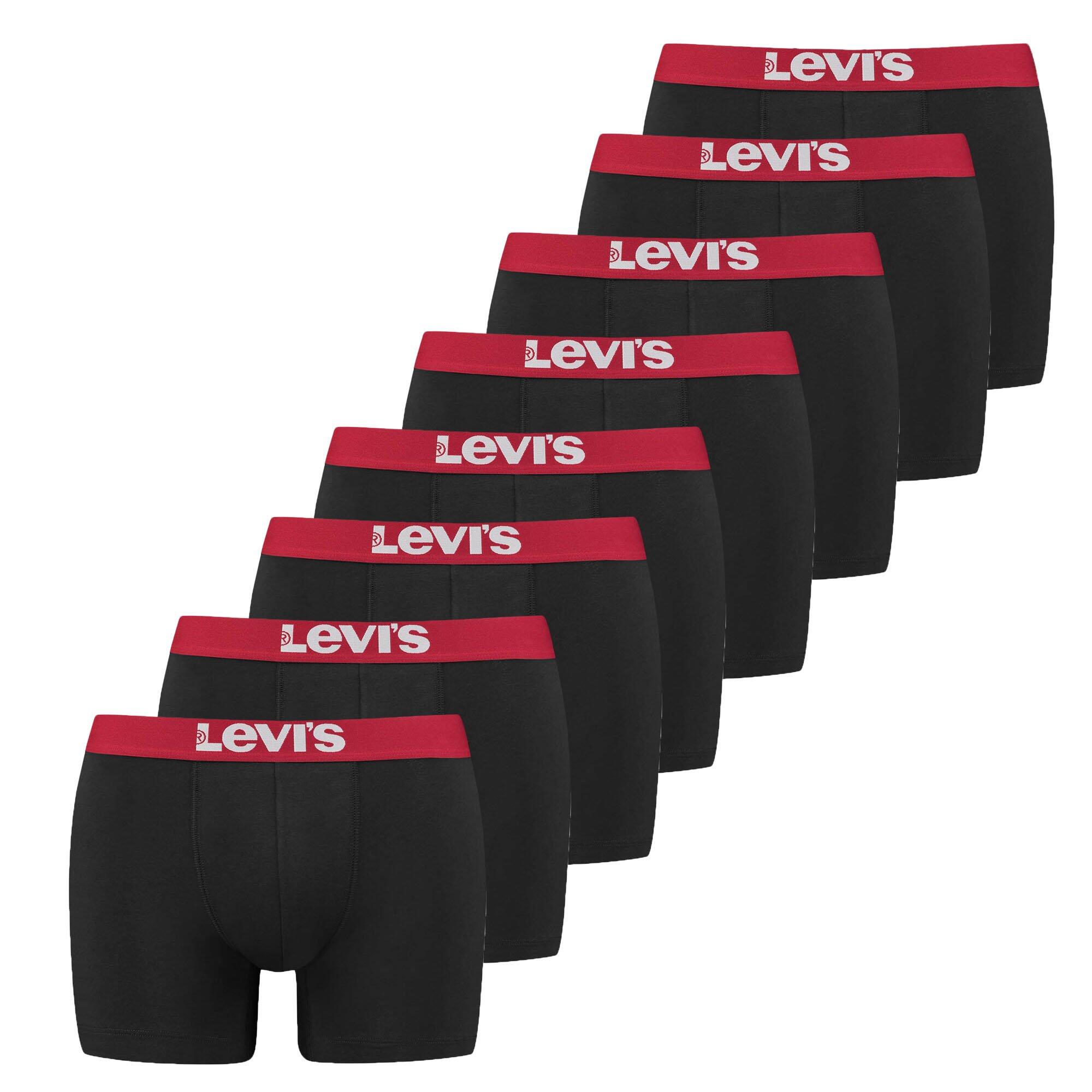 LEVI'S Boxershort Herren 8er Pack Stretch-SOLID BASIC BOXER BRIEF ORG CO 4P ECOM