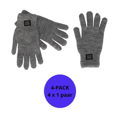 Heatkeeper – Gestrickte Thermohandschuhe – Herren – Anthrazit – 4 Paar