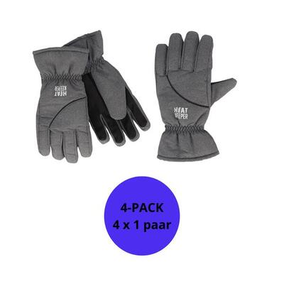Heatkeeper - ski handschoenen dames - grijs - 4-paar