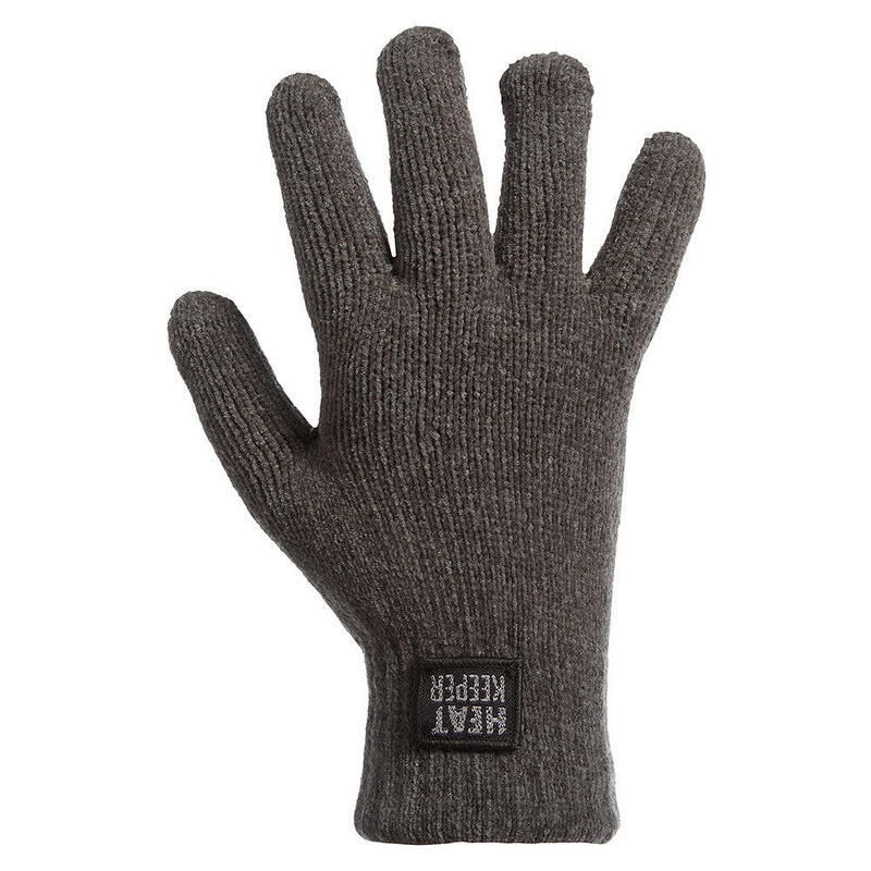 Heatkeeper - Gebreide thermo handschoenen dames - Chenille - Donker Grijs